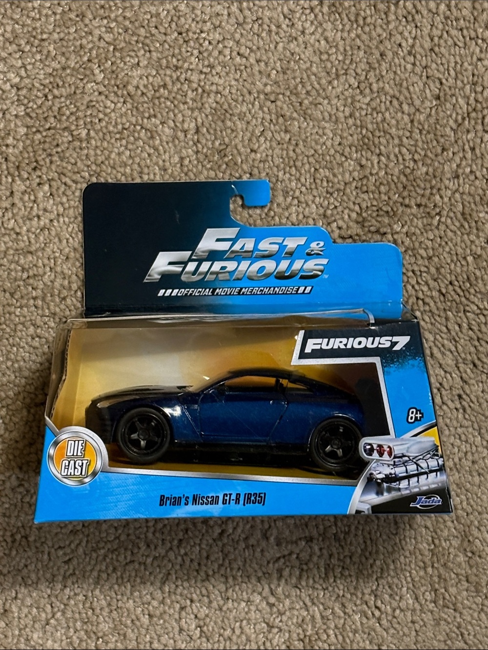 Fast & Furious Brian's Nissan GT-R Die-Cast Toy Car - Blue